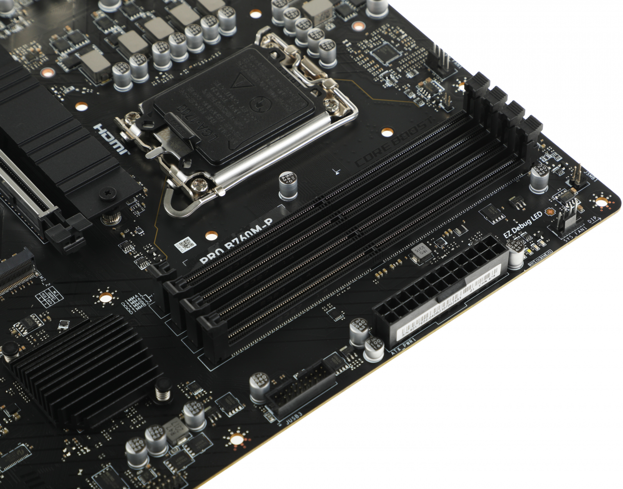 Материнская плата MSI PRO B760M-P Soc-1700 Intel B760 4xDDR5 mATX AC`97 8ch(7.1) GbLAN+VGA+HDMI+DP