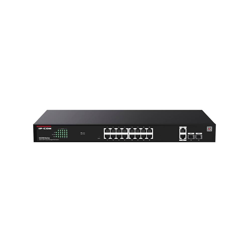 IP-COM G2220P-16-250W Коммутатор управляемый PoE, 18 портов, 18x1 Гбит/с, SFP 2x1 Гбит/с, PoE 16x 30