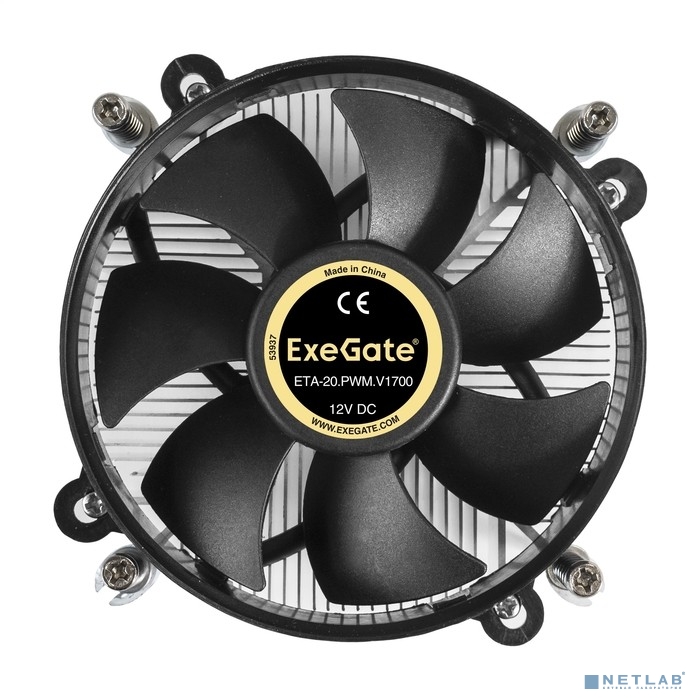 Exegate EX292655RUS Кулер ExeGate ETA-20.PWM.V1700 (Al, LGA1700/1150/1151/1155/1156/1200/1366, TDP 9