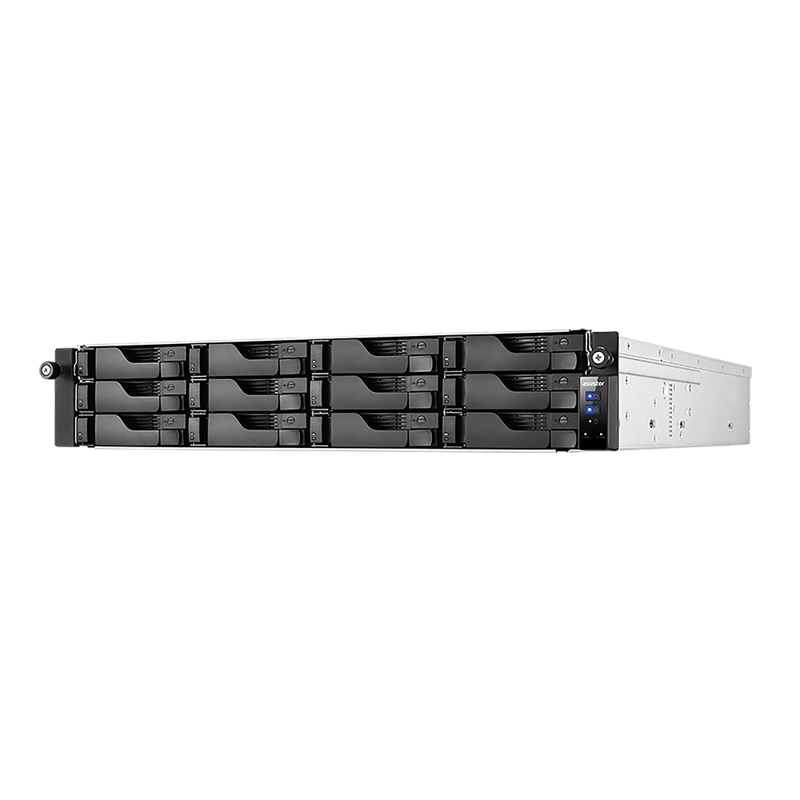 Сетевое хранилище ASUSTOR AS6512RD 12Bay/Intel Atom C3538, 2.1GHz/8GB DDR4/noHDD,LFF(HDD,SSD),/2x1Gb