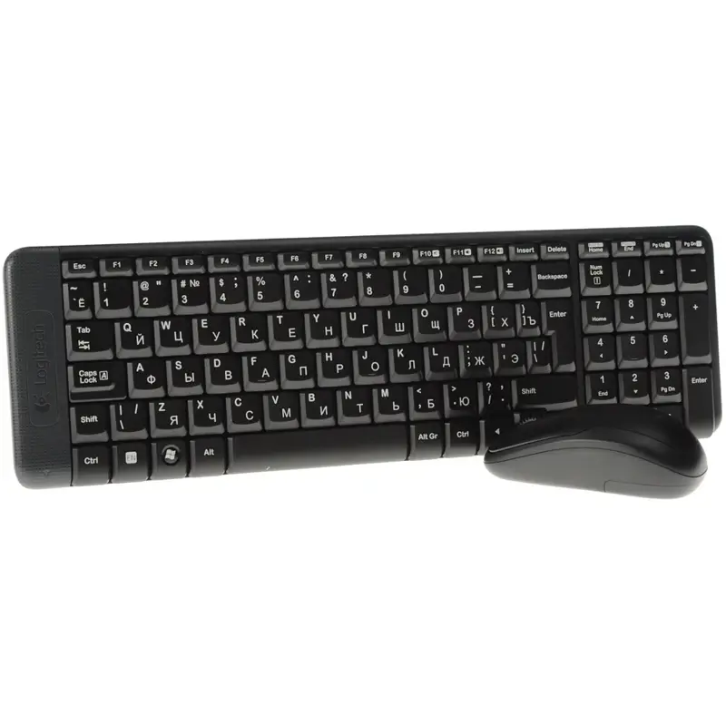 Клавиатура + мышь Logitech MK220 клав:черный мышь:черный USB беспроводная (920-003169)