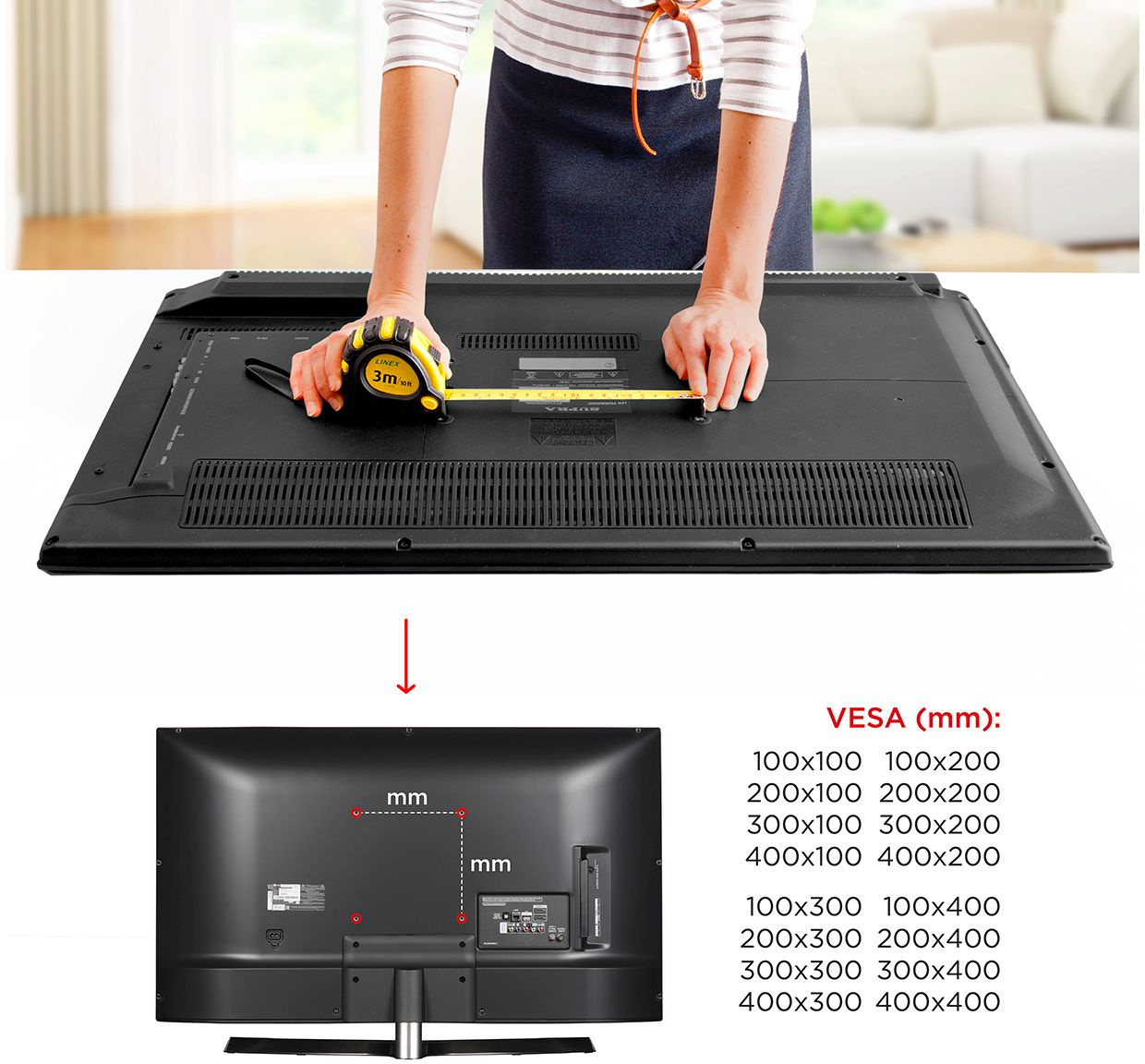 Кронштейн для телевизора Holder LCD-T4609 черный 32"-65" макс.60кг настенный наклон