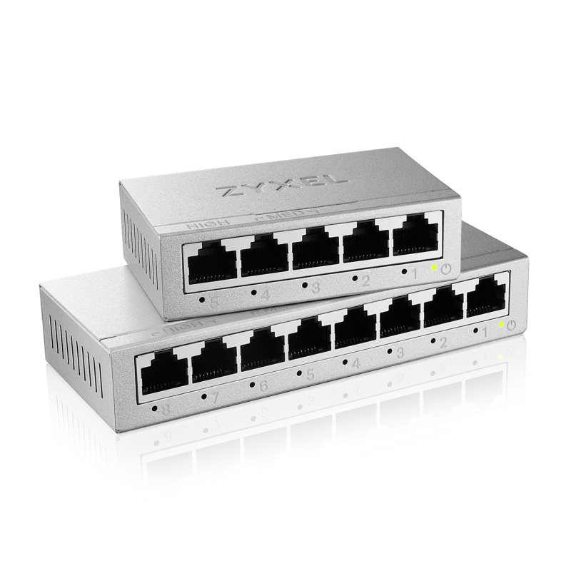 Коммутатор Zyxel GS-108BV5-EU0101F (L2) 8x1Гбит/с неуправляемый