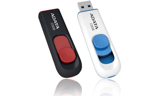 Флеш Диск A-Data 64GB Classic C008 AC008-64G-RWE USB2.0 синий/белый