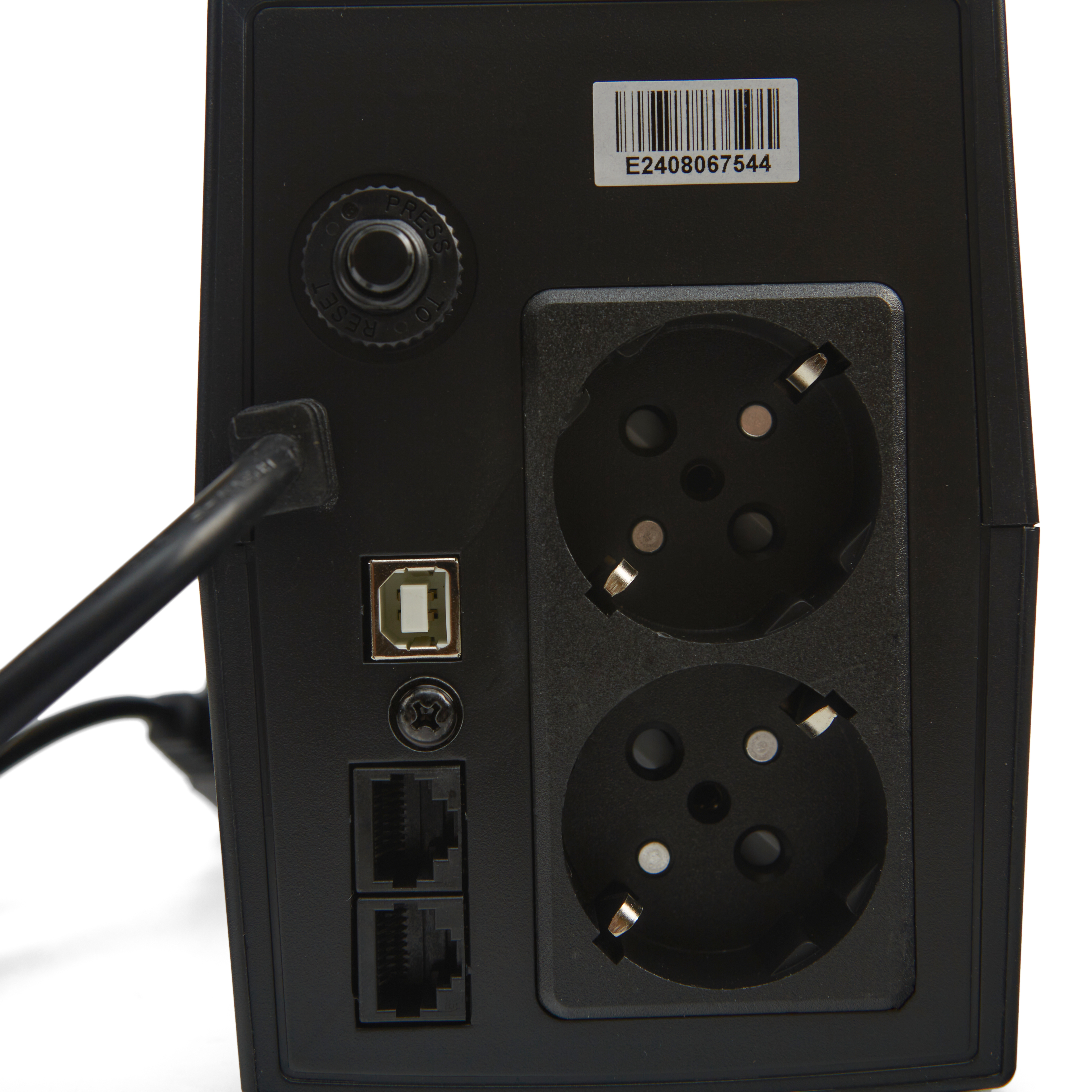 ИБП CBR [UPS-TWP-101EJ-650] 650VA/390W, Schuko CEE 7 x2 outlets, LED, USB Type-B, RJ11/45 AVR, SEC, 