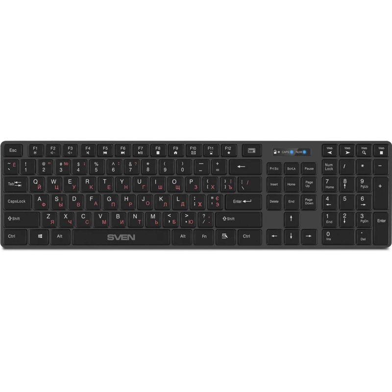 Беспроводная клавиатура SVEN KB-E5300W графит (109 кл.+12Fn)