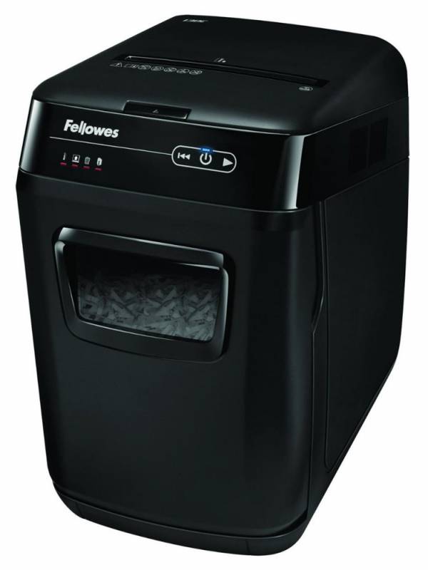 Шредер Fellowes AutoMax 150C с автоподачей (секр.P-4) фрагменты 150лист. 32лтр. скрепки скобы пл.кар