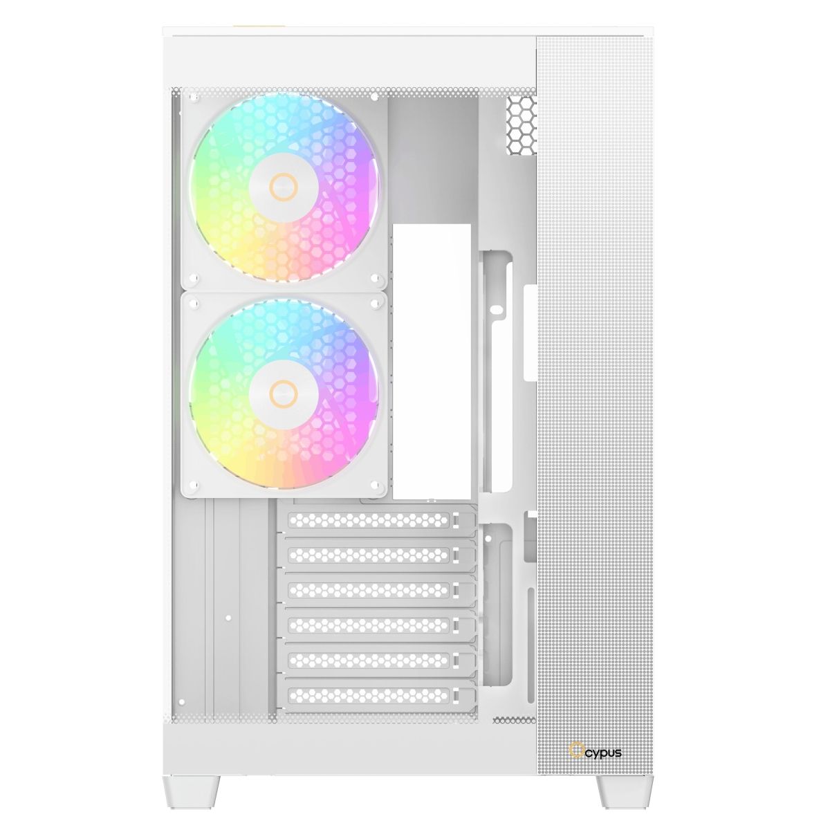 Корпус Ocypus Delta C74 WH ARGB, Midi-Tower, TG, 2x120mm ARGB, 2xUSB-A 3.0 + 1xUSB-C 3.1, ATX, mATX,