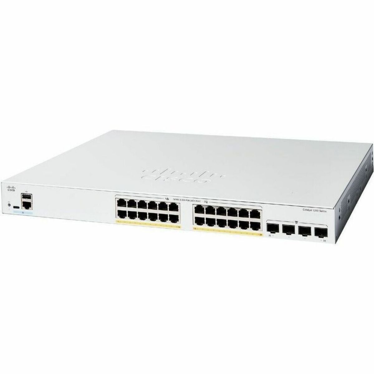 Коммутатор CISCO Catalyst 1200 24x10/100/1000 RJ-45 PoE+, 4x1G SFP+ uplinks, PoE+ 195W, Rack Mountin