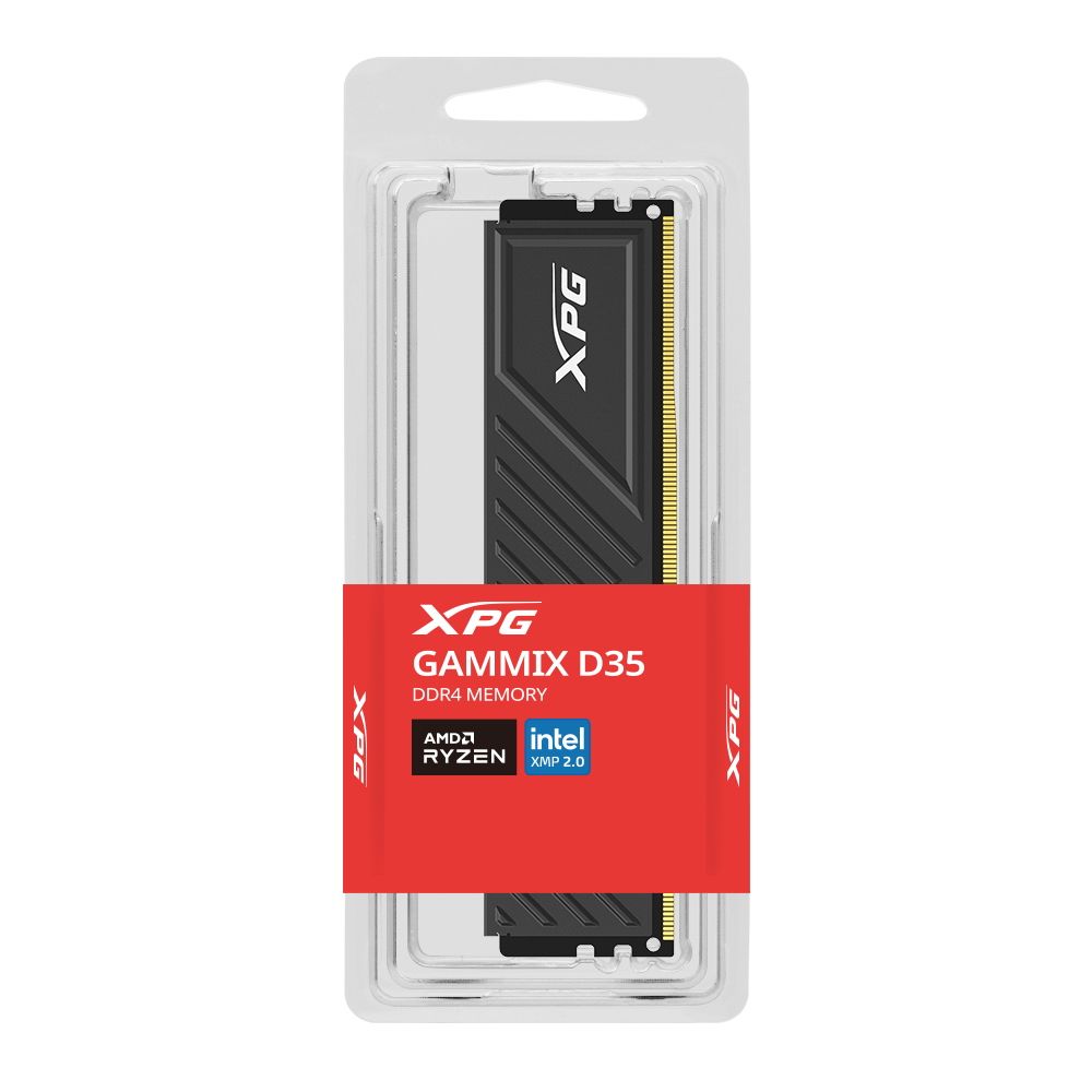 Память DDR4 8GB 3200MHz A-Data AX4U32008G16A-SBKD35 XPG Gammix D35 RTL Gaming PC4-25600 CL16 DIMM 28
