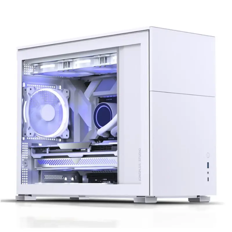 Корпус JONSBO D31 STD, Mini-Tower, TG, no fan, 1xUSB-A 3.2 + 1xUSB-C 3.2, mATX, mDTX, mITX White