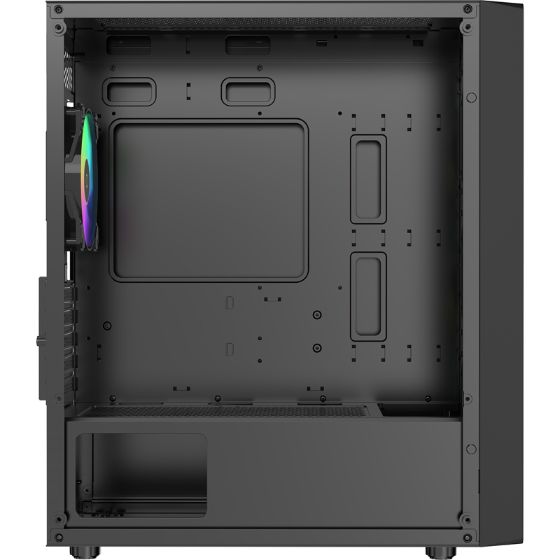 Корпус Ocypus Gamma C50 BK ARGB, Mini-Tower, TG, 4x120mm ARGB, 1xUSB-A 3.0 + 2xUSB 2.0, mATX, mITX B