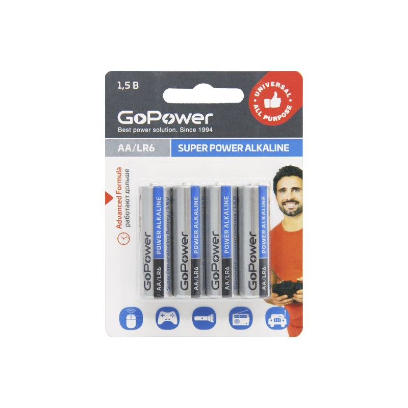Батарейка GoPower LR6 AA (00-00015601)