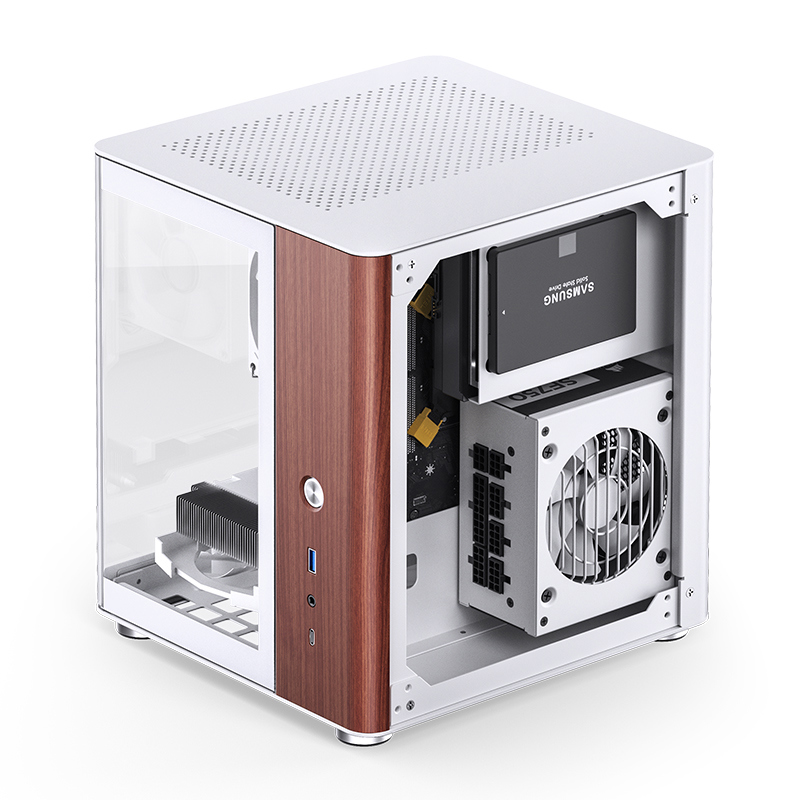 Корпус JONSBO TK-0 White, Desktop SFF, TG, no fan, 1xUSB-A 3.2 + 1xUSB-C 3.2, SFX PSU Support, mITX 