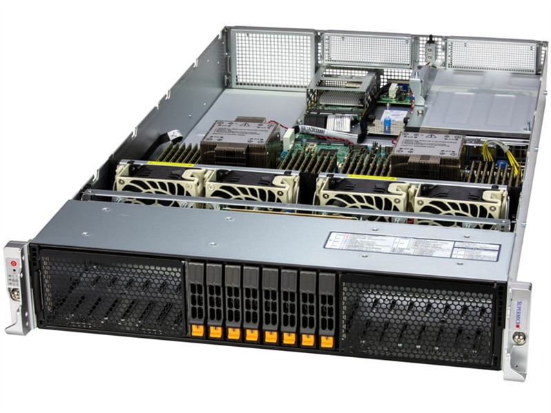 Сервер Supermicro SuperServer 2U 222H-TN 2x6737P/ 8x64GB/ 1xM.2 NVMe 480GB/ S3916L-H16IR-32DD/ 4x10G