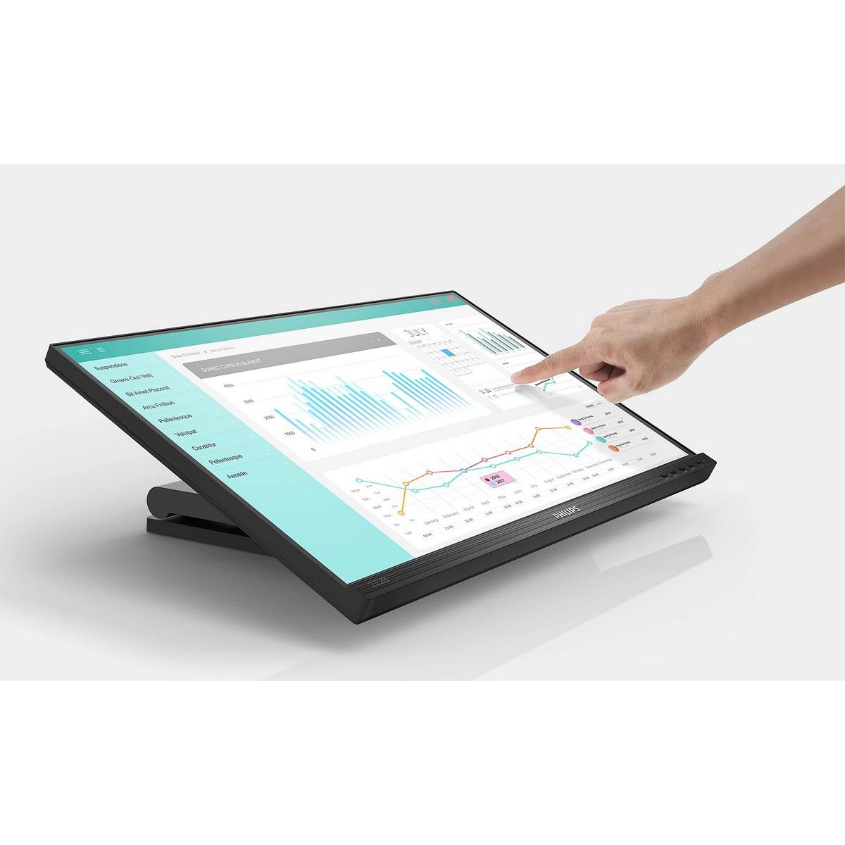 Монитор Philips 21.5" B Line 222B1TC черный IPS LED 16:9 HDMI M/M матовая HAS 250cd 178гр/178гр 1920