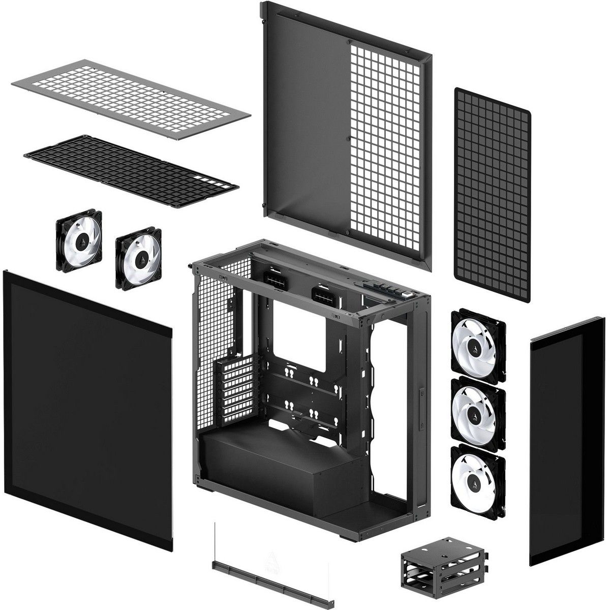 Корпус для ПК Arctic Cooling ARCTIC Xtender (Mirror  Black) арт. ACPCC00018A