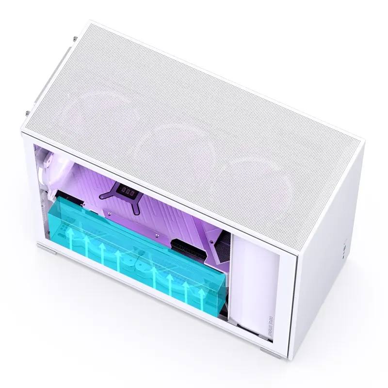 Корпус JONSBO D31 STD, Mini-Tower, TG, no fan, 1xUSB-A 3.2 + 1xUSB-C 3.2, mATX, mDTX, mITX White