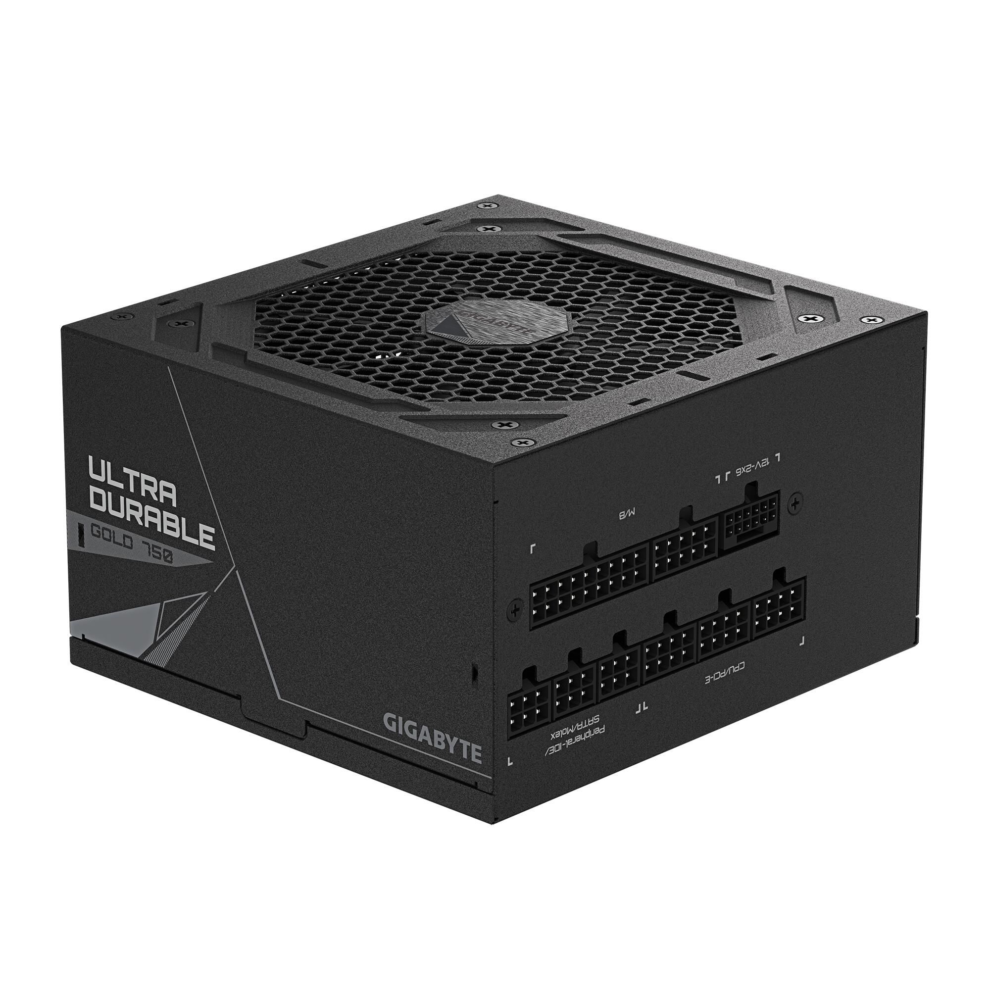 Блок питания Gigabyte ATX 750W GP-UD750GM PG5 80+ gold (20+4pin) APFC 120mm fan 8xSATA Cab Manag RTL