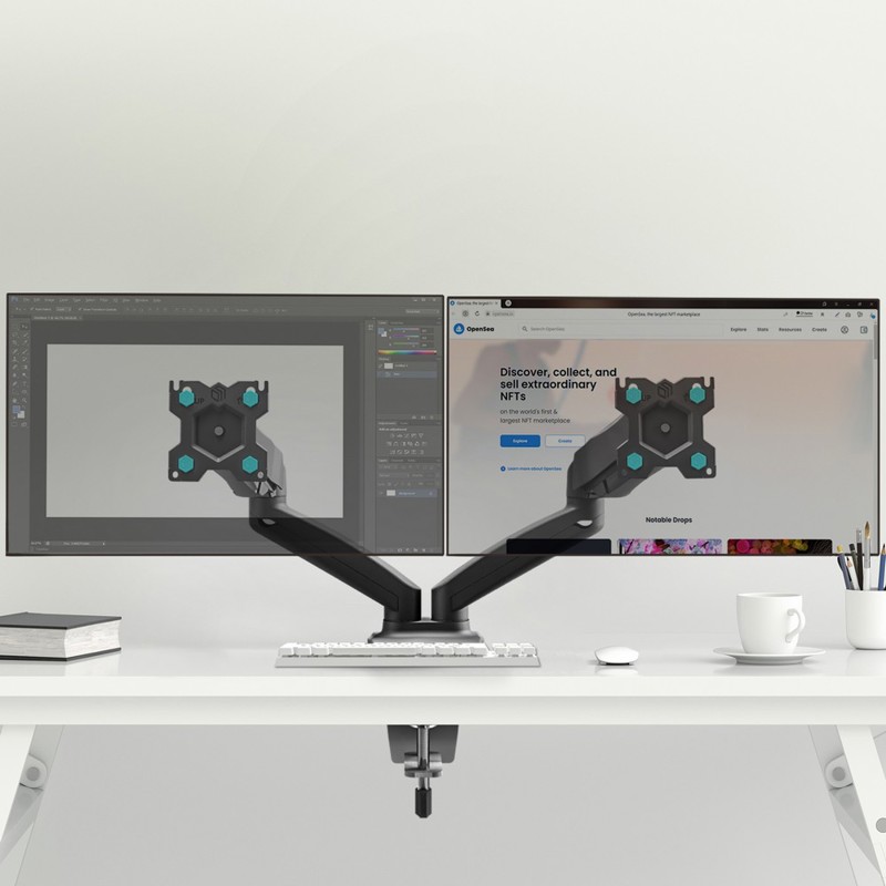 Кронштейн для мониторов Onkron G160 черный 13"-32" макс.16кг настольный поворот и наклон верт.переме