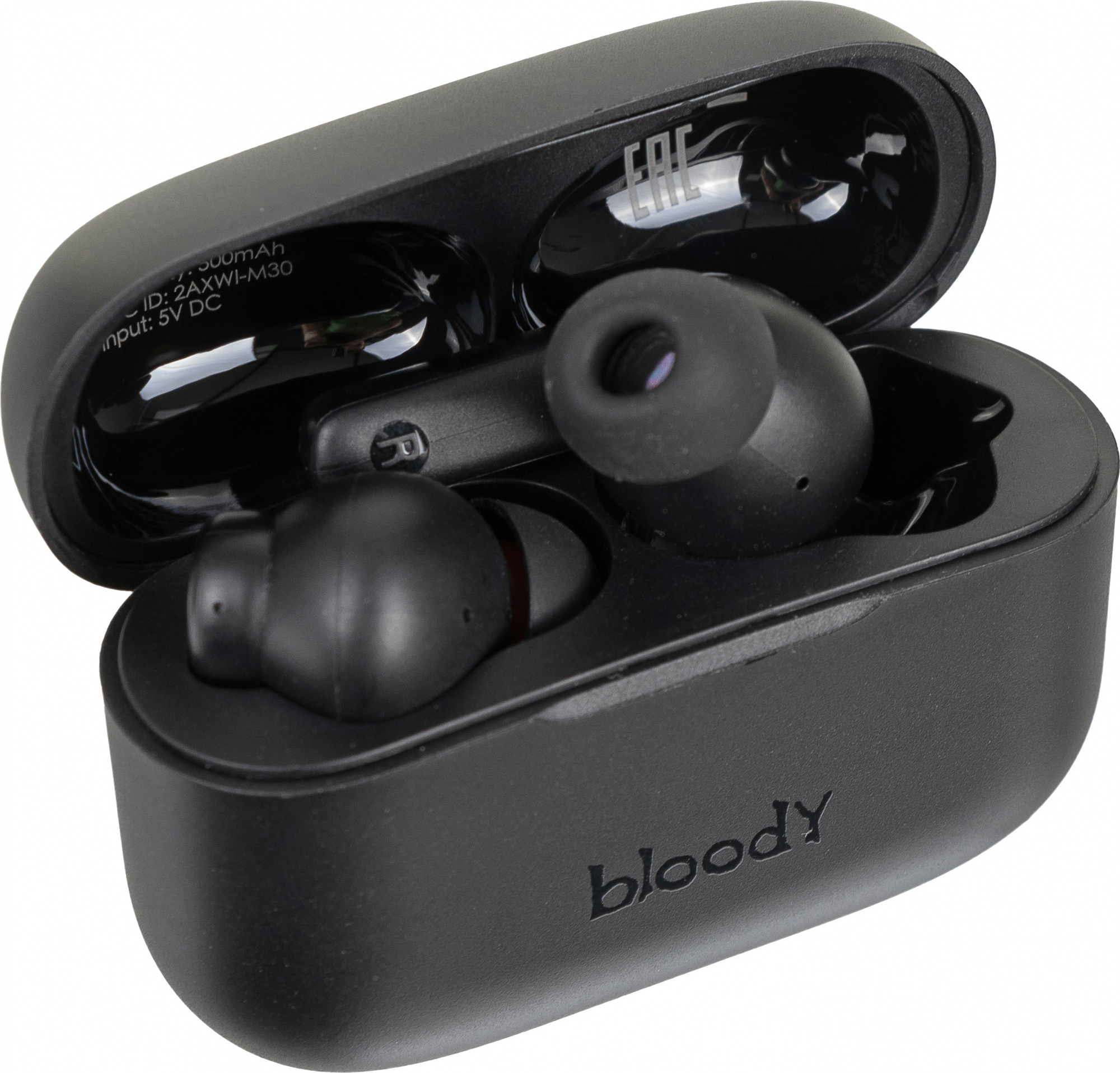 Гарнитура внутриканальные A4Tech Bloody M30 черный беспроводные bluetooth в ушной раковине (M30 (BLA