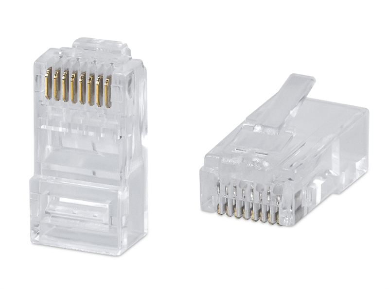 Коннектор RJ-45 под витую пару, категория 6 , универсальный (для одножильного и многожильного кабеля