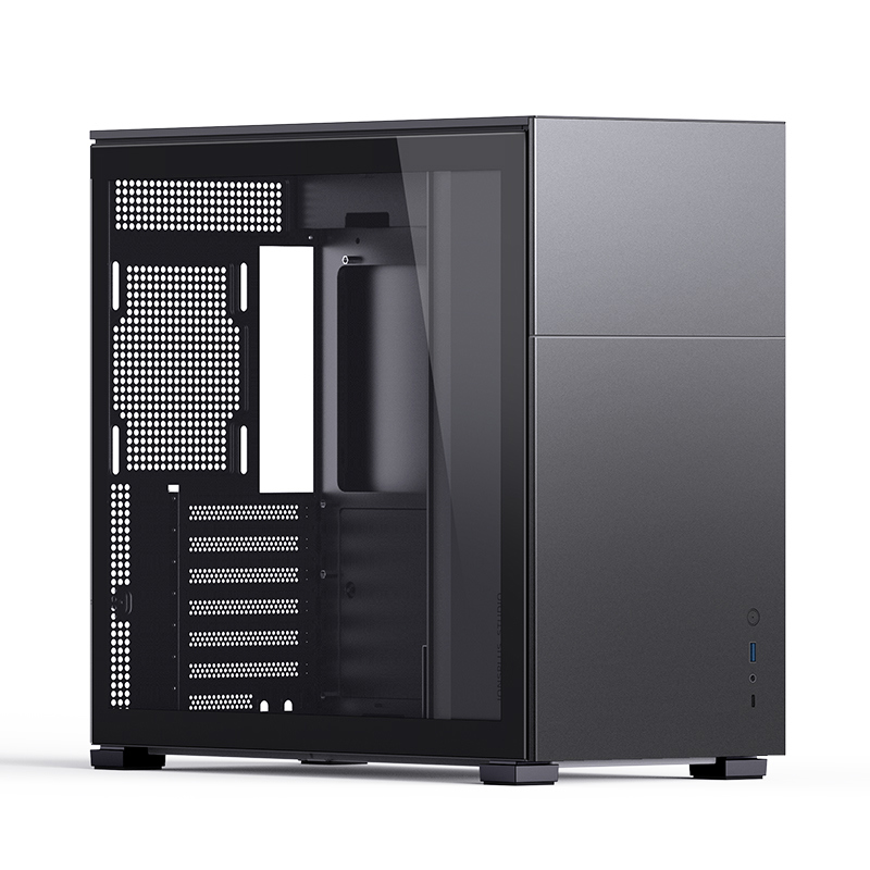 Корпус JONSBO D41 STD, Midi-Tower, TG, no fan, 1xUSB-A 3.2 + 1xUSB-C 3.2, ATX, mATX Black
