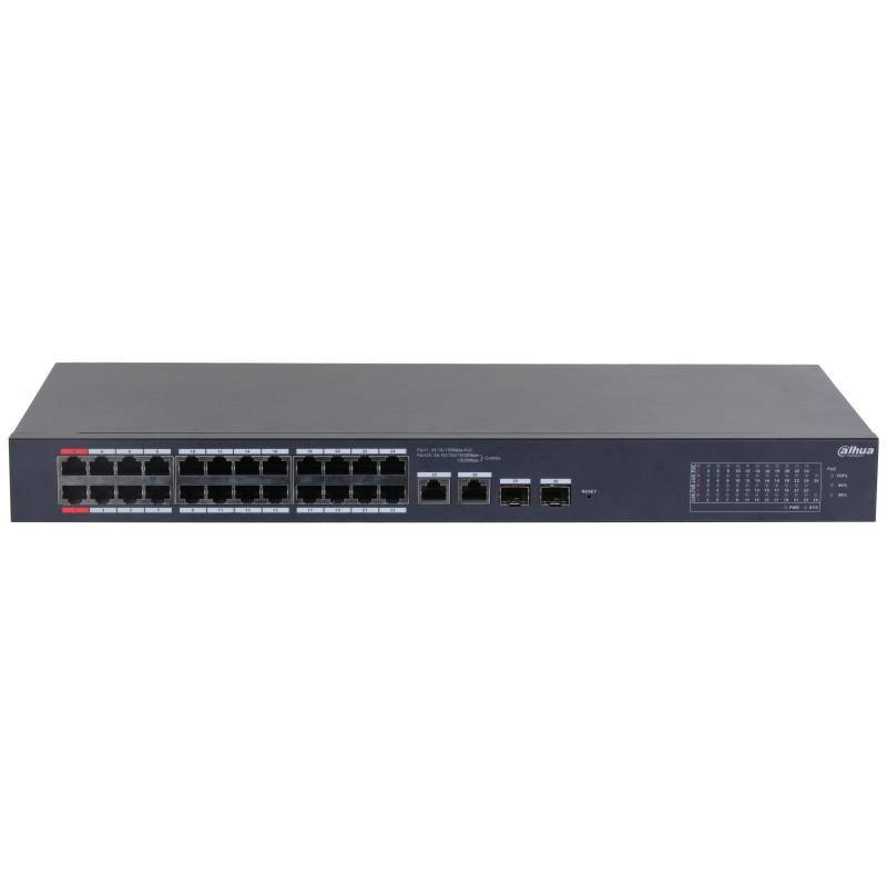 Коммутатор Dahua DH-CS4226-24ET-240 (L2) 24x100Мбит/с 2x1Гбит/с 2xКомбо(1000BASE-T/SFP) 240W управля