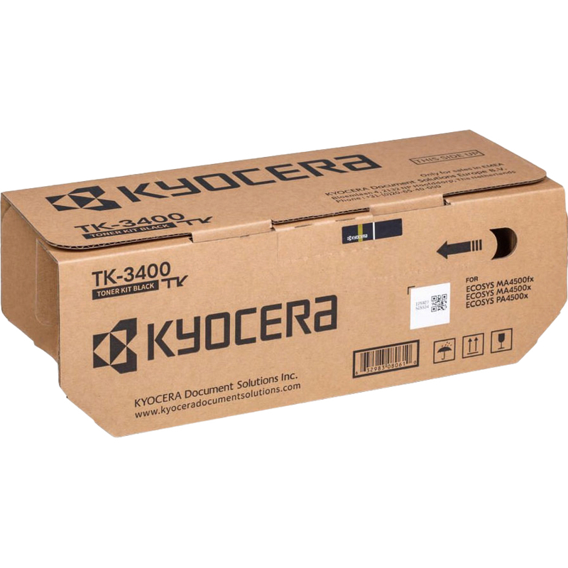 Тонер-картридж TK-3400 для ECOSYS PA4500x/PA5000x/PA5500x/PA6000x/MA4500x/MA4500fx (12500 стр.)