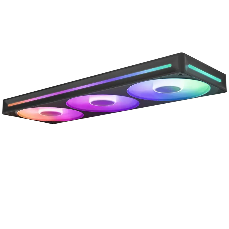 Кулер для корпуса NZXT F360 RGB Core (120x120x25mm, 4-pin PWM, RGB, 75.12CFM, 30dBA, 2400RPM, Black,