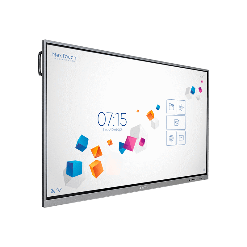 Интерактивная панель NextPanel 75, 75", 4К (3840*2160), 400 кд/м2, 4000:1, IR, 10 мс, 20 касаний, Wi