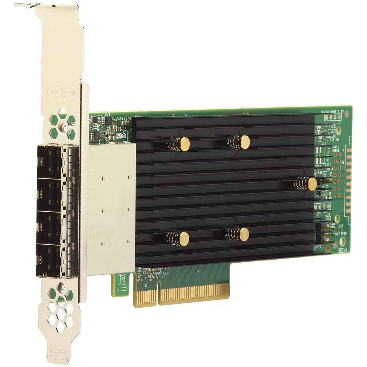 HBA-адаптер Broadcom 9400-16e SGL (05-50013-00) PCIe 3.1 x8 LP, Tri-Mode SAS/SATA/NVMe 12G HBA, 16po