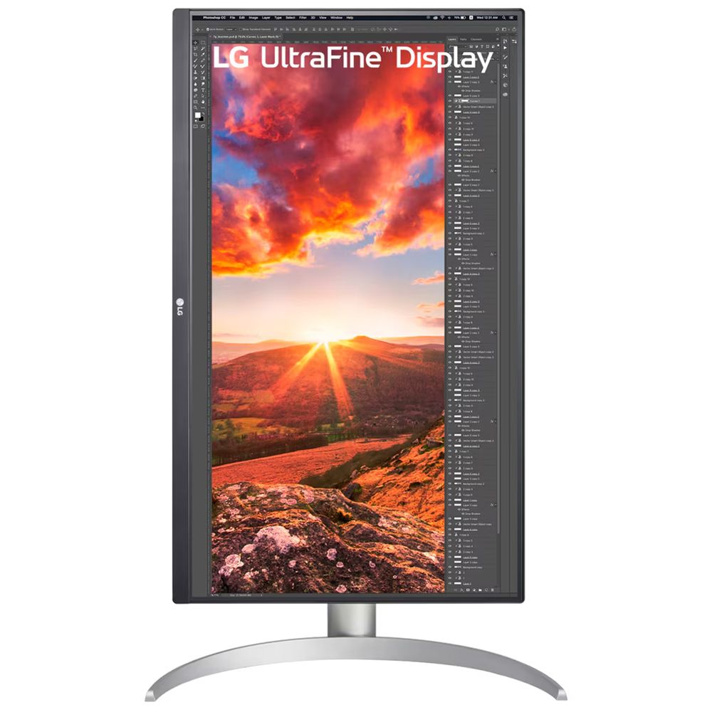 Монитор 27" LG 27UP850K-W Silver-White с поворотом экрана (IPS, 3840x2160, 5 ms, 178°/178°, 400 cd/m