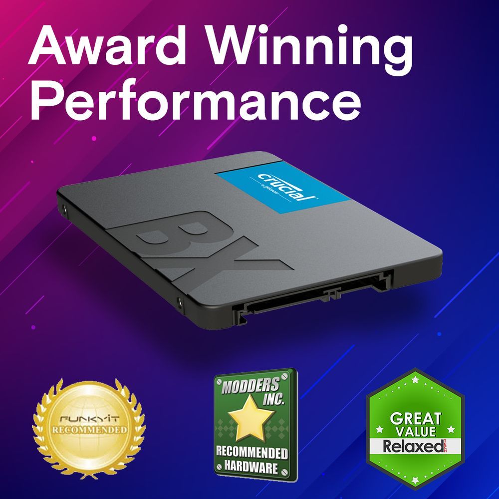 Твердотельный диск 4TB Crucial BX500 , 2.5", SATA III [R/W - 540/500 MB/s] TLC 3D NAND