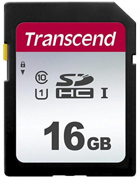 Флеш карта SDHC 16Gb Class10 Transcend TS16GSDC300S w/o adapter