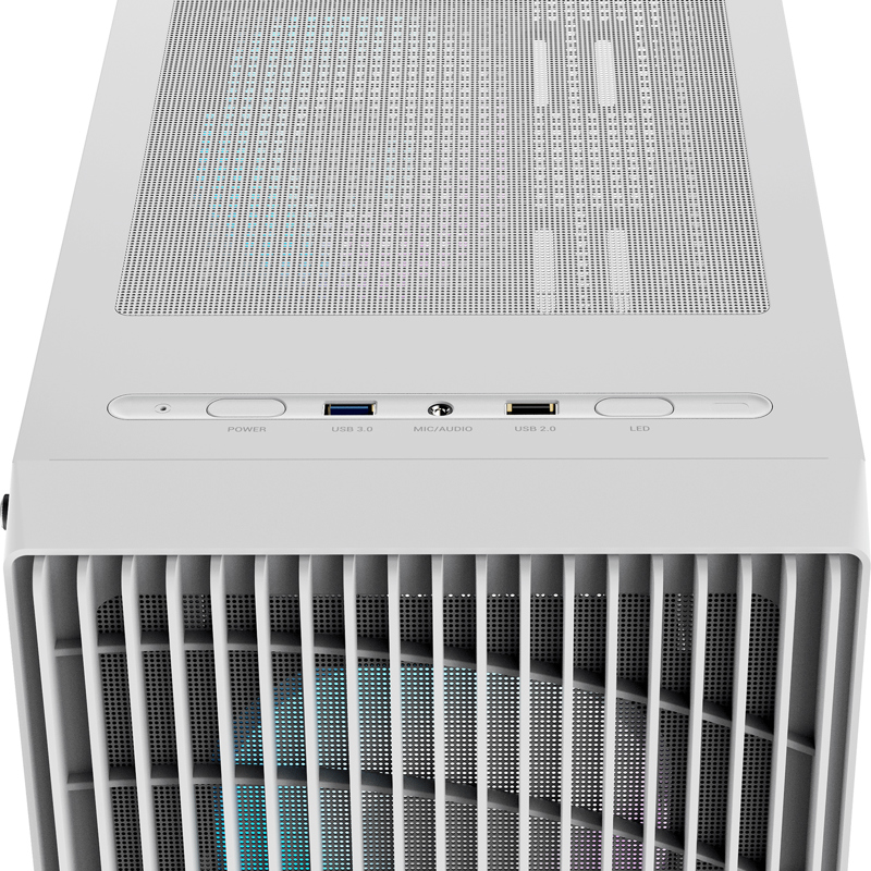 Корпус Ocypus Gamma C70 WH ARGB, Midi-Tower, TG, 4x120mm ARGB, 1xUSB-A 3.0 + 1xUSB 2.0, ATX, mATX, m