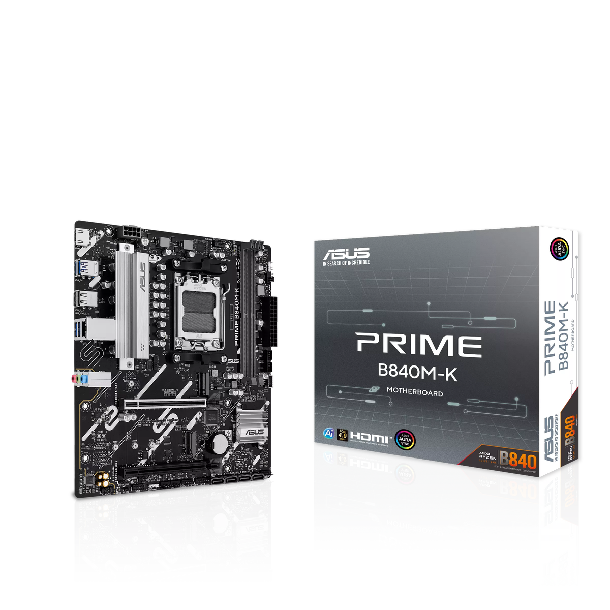 Материнская плата ASUS PRIME B840M-K AM5 mATX 2xDDR5 2xPCIEx16 2xM.2 HDMI 2.5GLAN