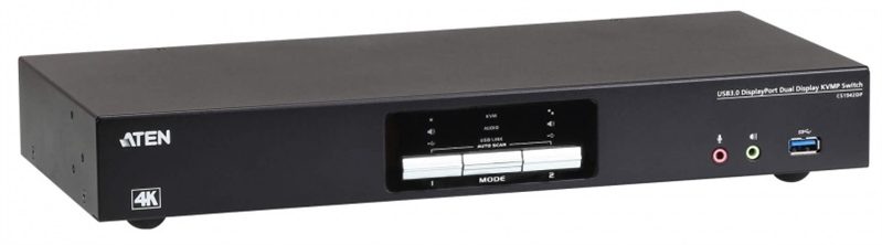 КВМ переключатель ATEN 2-Port USB3.0 4K DisplayPort Dual Display KVM switch