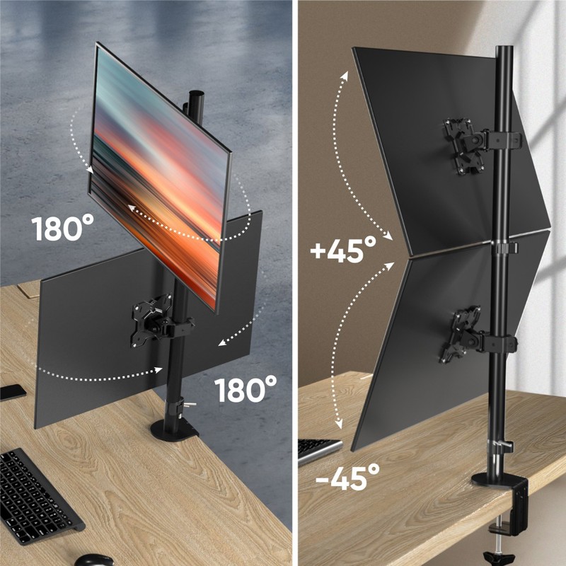 Кронштейн для мониторов Onkron D208E черный 13"-34" макс.16кг настольный поворот и наклон