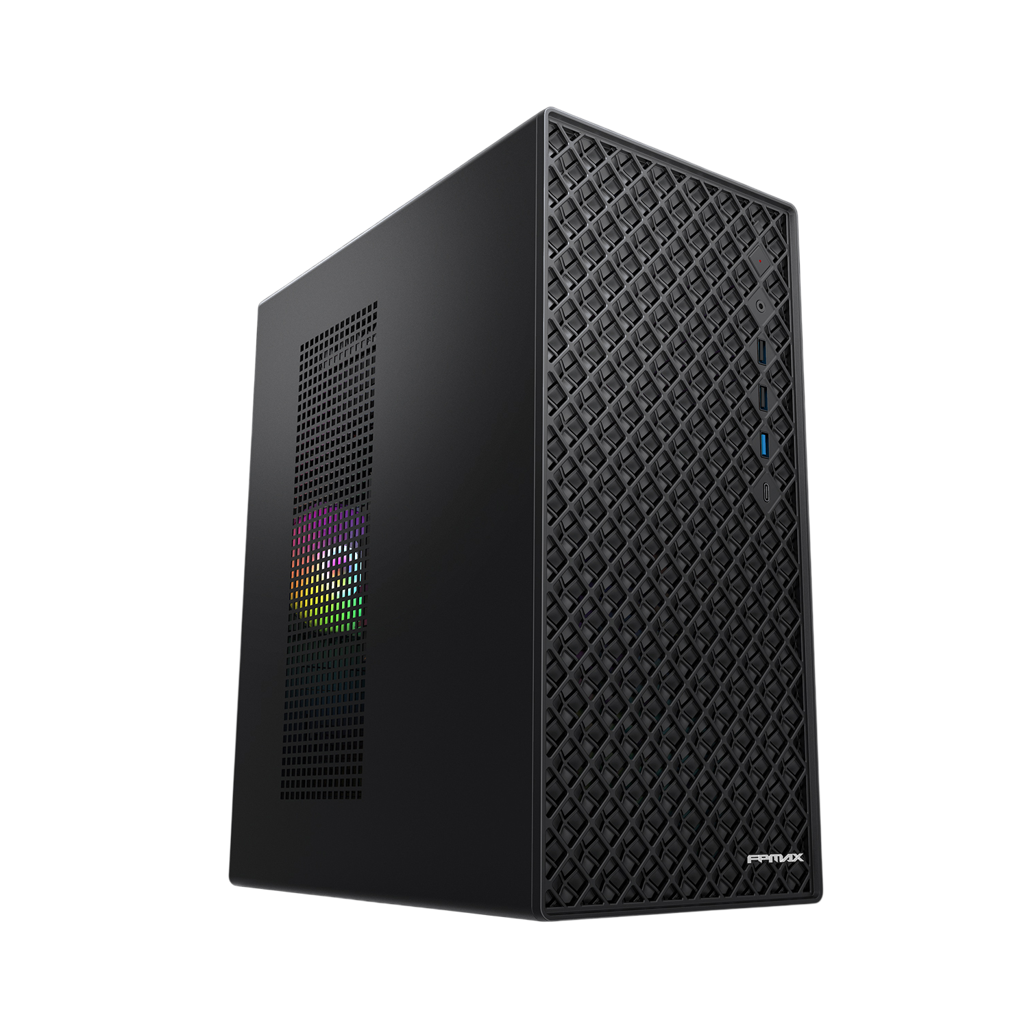 Корпус без блока питания/ Case FPMAX Cortex Eco BK, Mini-Tower, 1x90mm, 1xUSB-A 3.0 + 2xUSB 1.0, mATX, mITX Black