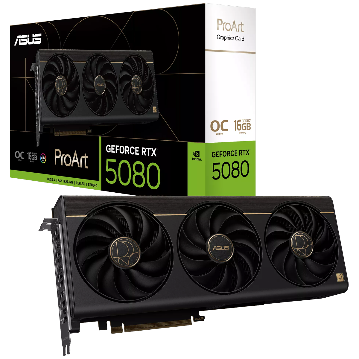 Видеокарта Asus PCI-E 5.0 PROART-RTX5080-O16G NVIDIA GeForce RTX 5080 16Gb 256bit GDDR7 2700/30000 H
