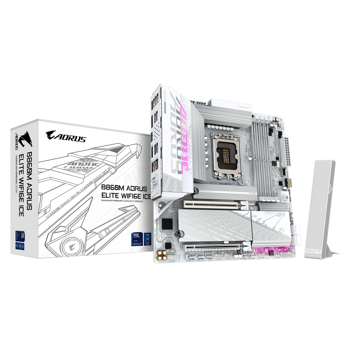 Материнская плата Gigabyte B860M AORUS ELITE WIFI6E ICE,