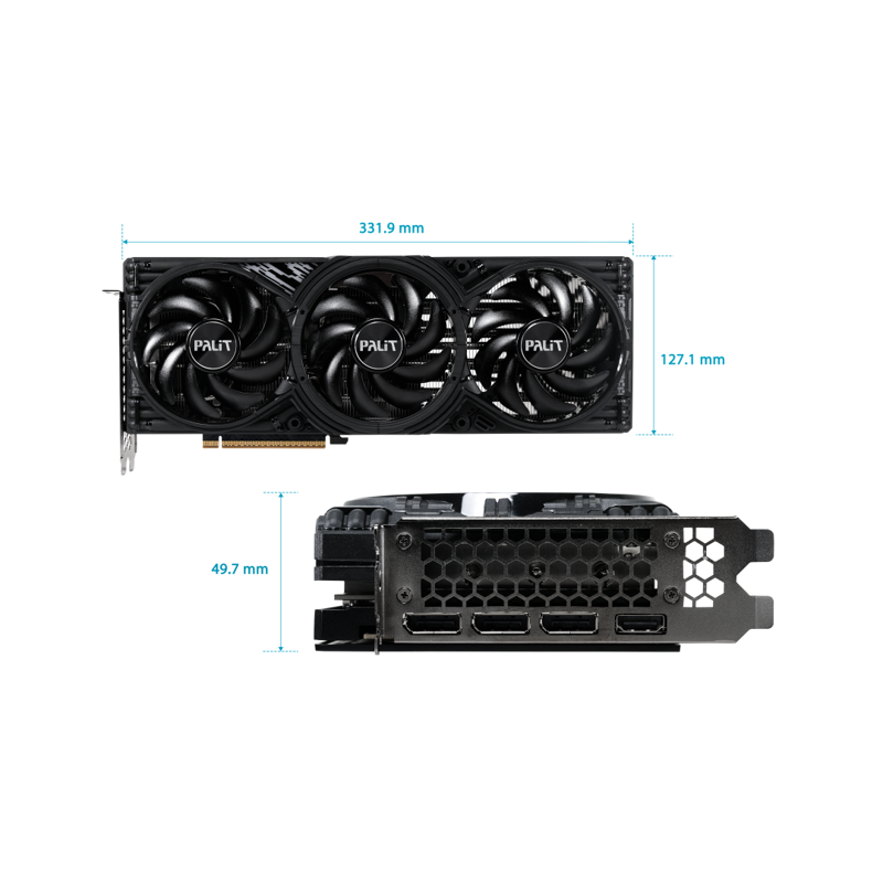 Видеокарта Palit PCI-E 5.0 PA-RTX5070Ti GAMINGPRO-S OC NVIDIA GeForce RTX 5070TI 16Gb 256bit GDDR7 2