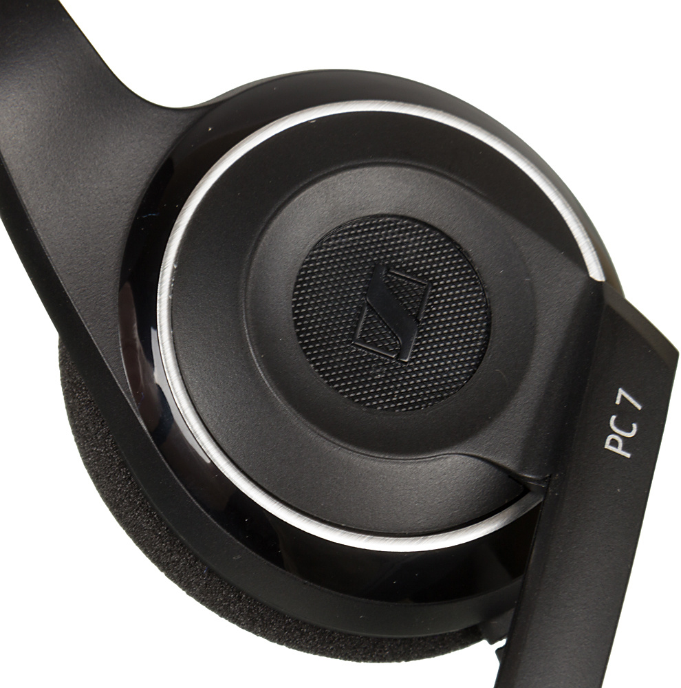 Наушники с микрофоном Sennheiser PC 7 черный 2м накладные USB оголовье (504196)