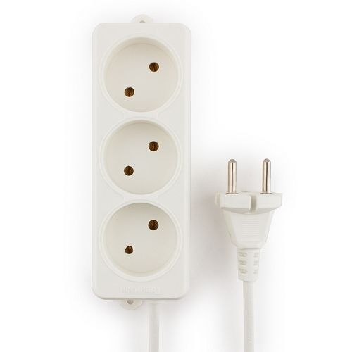 Гарнизон Сетевой фильтр EL-NL3-W-2, 3 розетки  допустимый ток 10А, длина 2м. 