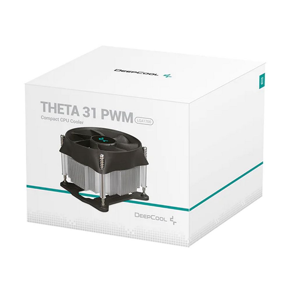 Устройство охлаждения(кулер) Deepcool Theta 31 PWM Soc-1700/1851 черный/синий 4-pin 30.3dB Al+Cu 95W