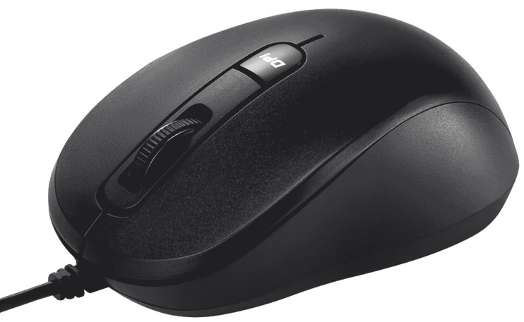 Мышь MU101C Wired Blue Ray Mouse/3200dpi/Черный