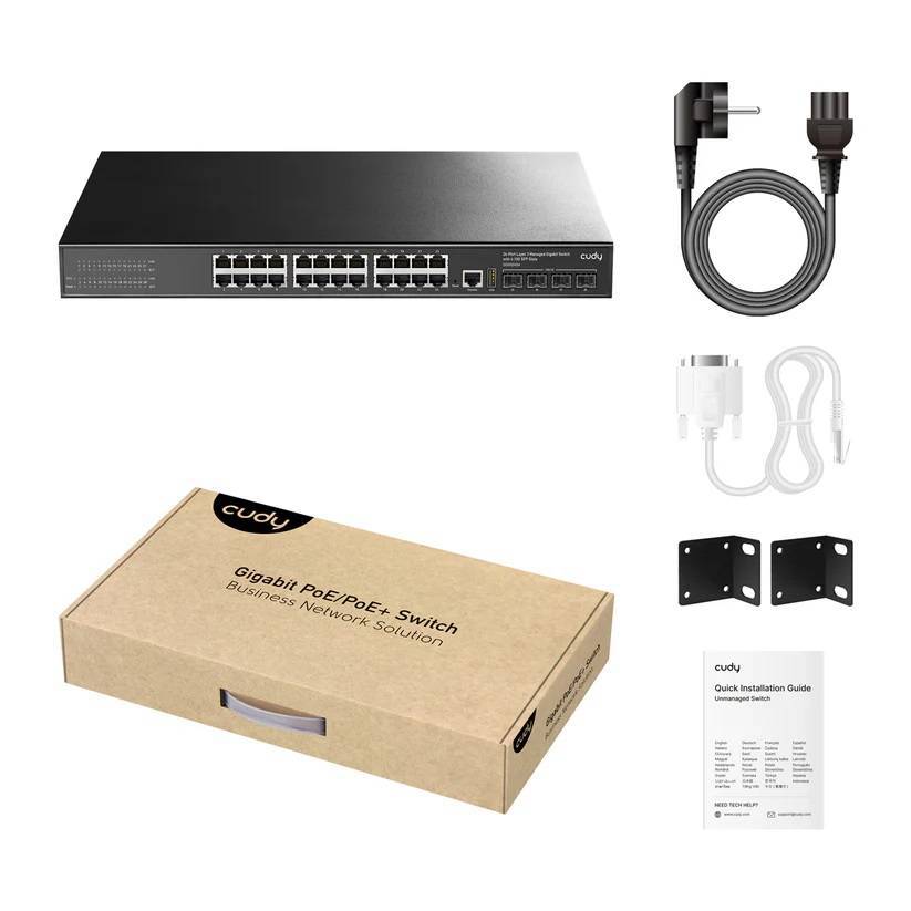 Коммутатор Cudy GS5024S4 (L3) 24x1Гбит/с 4SFP+ управляемый