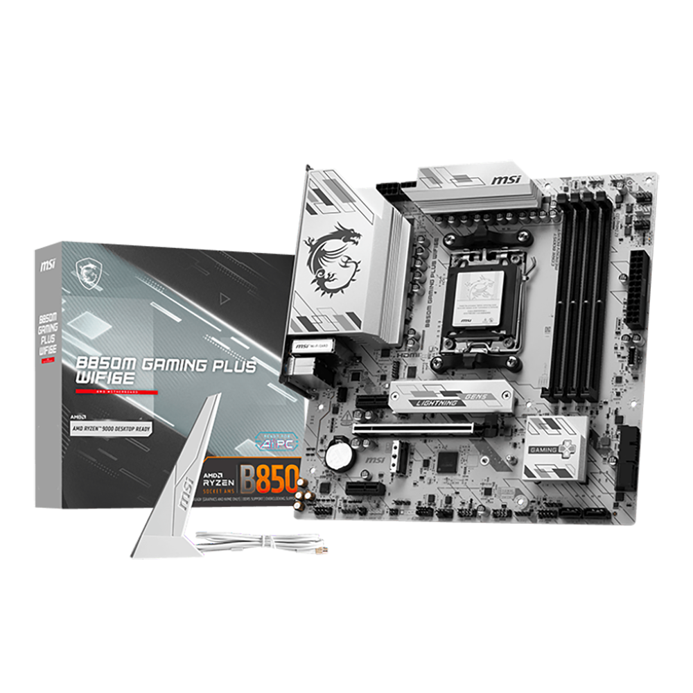 Материнская плата MSI B850M GAMING PLUS WIFI6E Socket AM5 AMD B850 4xDDR5 mATX AC`97 8ch(7.1) 2.5Gg 