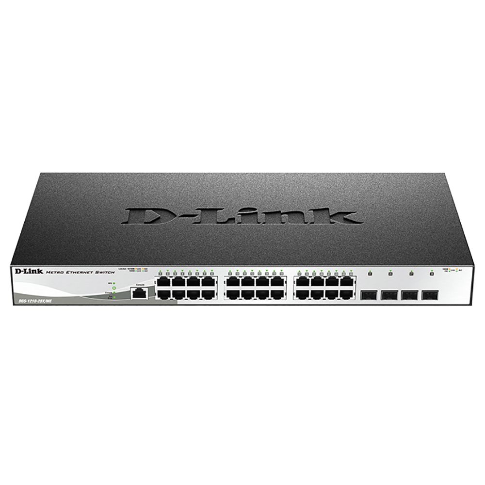 Коммутатор D-Link Управляемый L2 коммутатор, 24x1000Base-T, 4x10GBase-X SFP+, защита от статического